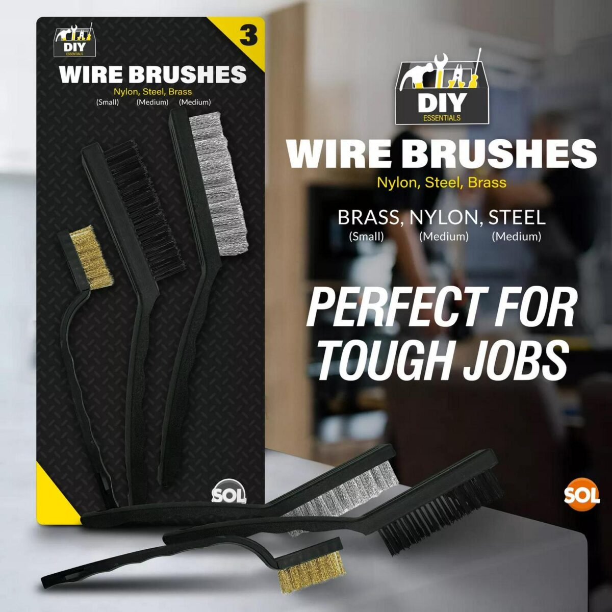 3pk Wire Brush Set S 75cfa10119fb604392f91cb2d73779f3