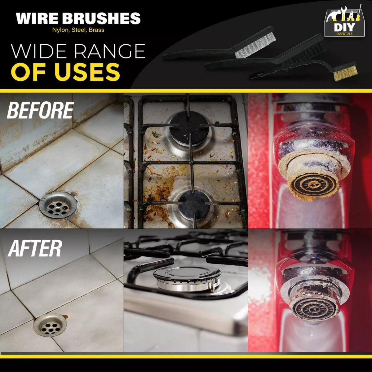 3pk Wire Brush Set S 9a84aff4b5ee465142792a95f945ba58