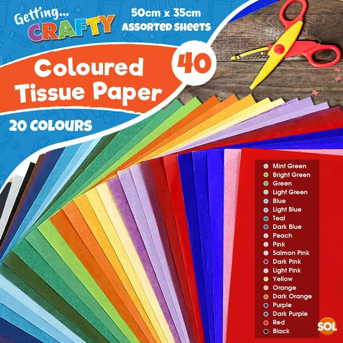 40 80PK Multi Colour 511f1e36c707ac7edc330a7cacfee545