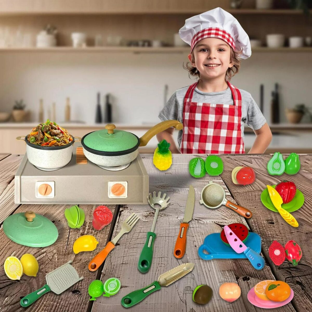48PCS Kids Kitchen C ae3d3ee79b9047af269660534e3b9185