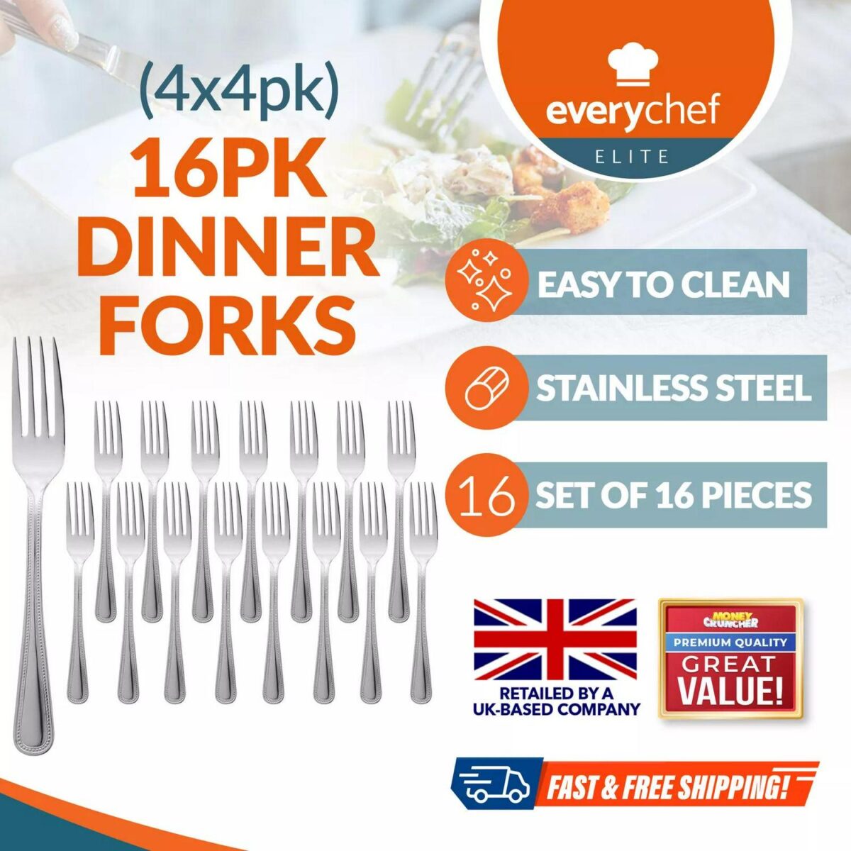 4 16pk Stainless Ste 27278e06c5b89d162f9611e7c6f34a13