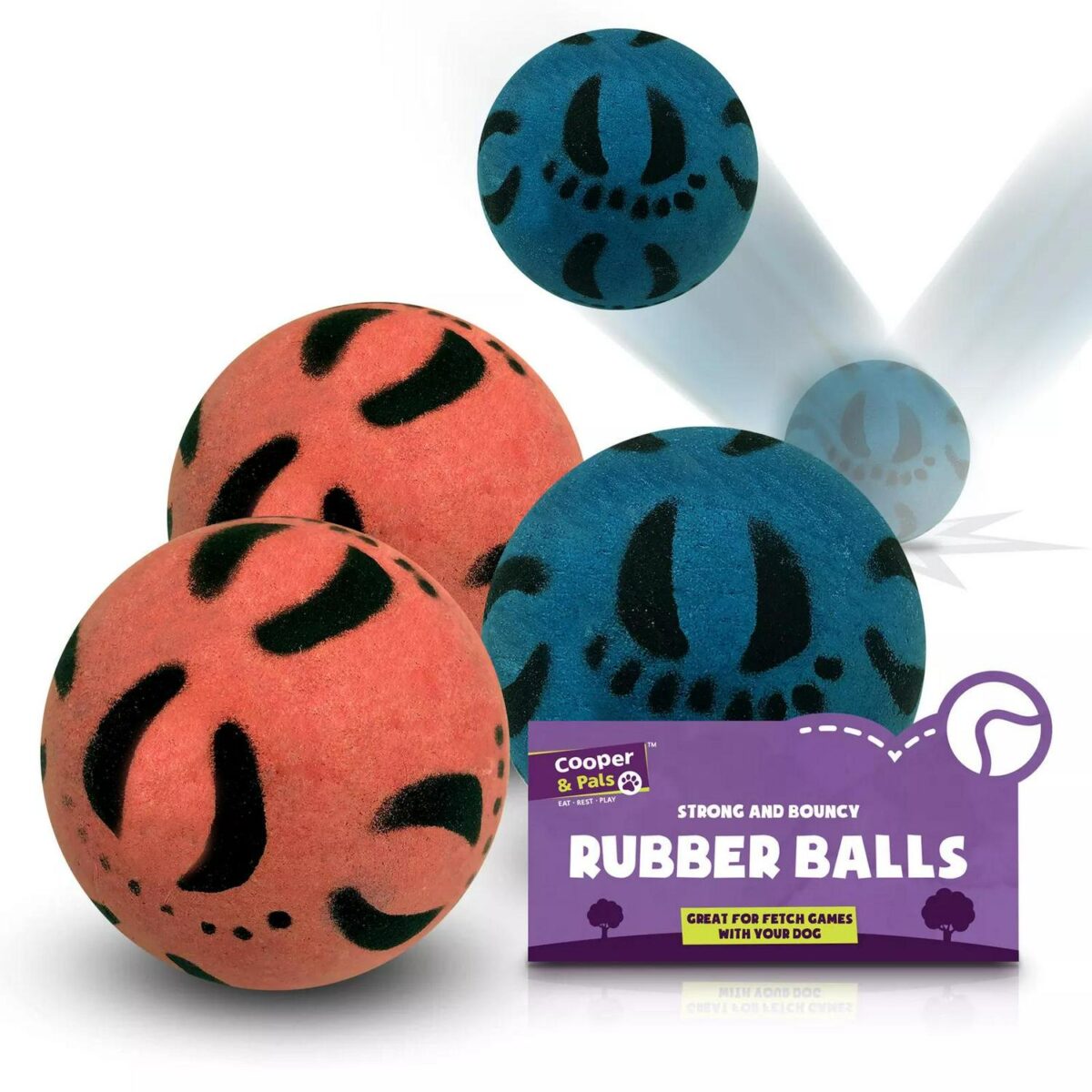 4pk Rubber Dog Balls 75d8c690ad484d9dc07fa42fca1b6564