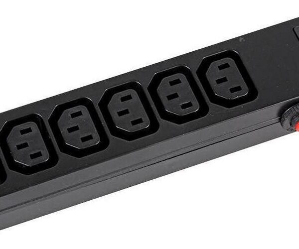 6 Gang IEC Distribution Block with Overload Switch-
