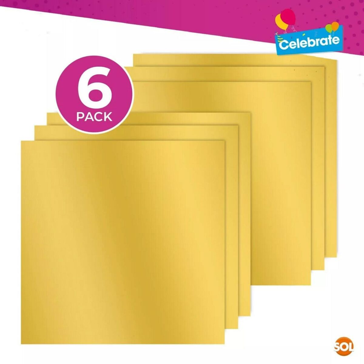 6 Gold Plastic Table 686518e4f933b8fb07a1f6a1765b2ef2