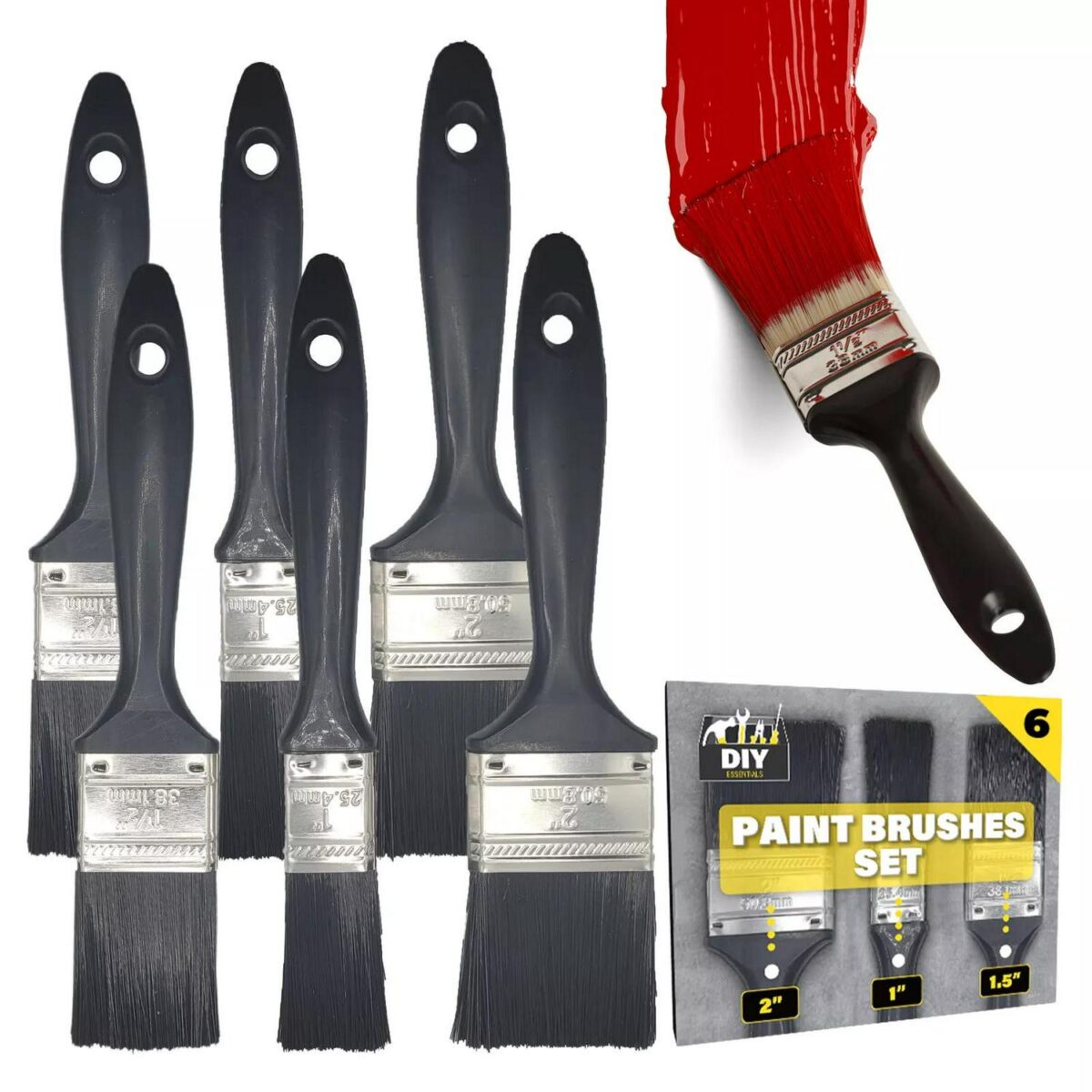 6 Pack Paint Brush S 2cef8557df878a5f80a351234964a32b