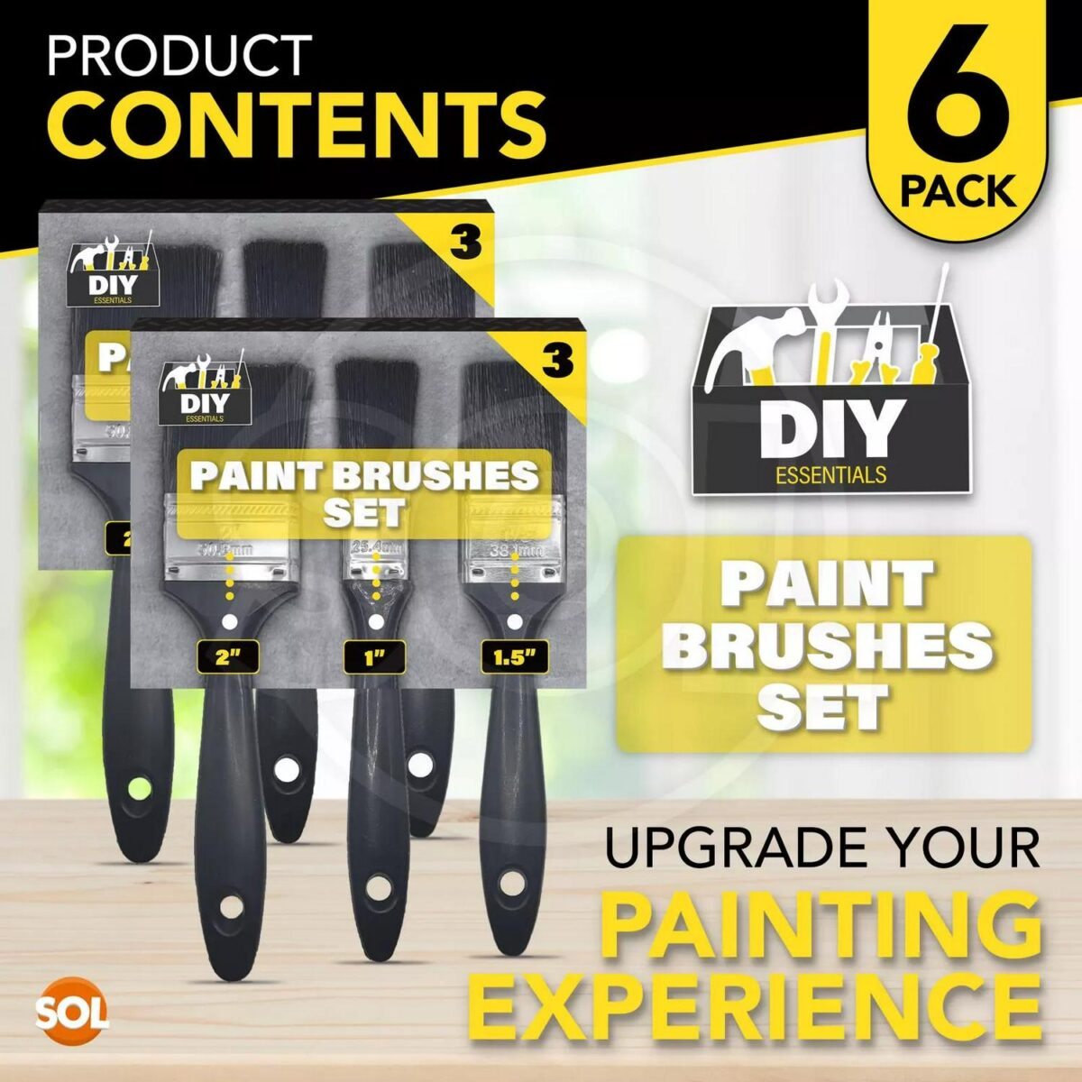 6 Pack Paint Brush S deb45eb4ab202dc62f2ab786a6306d61