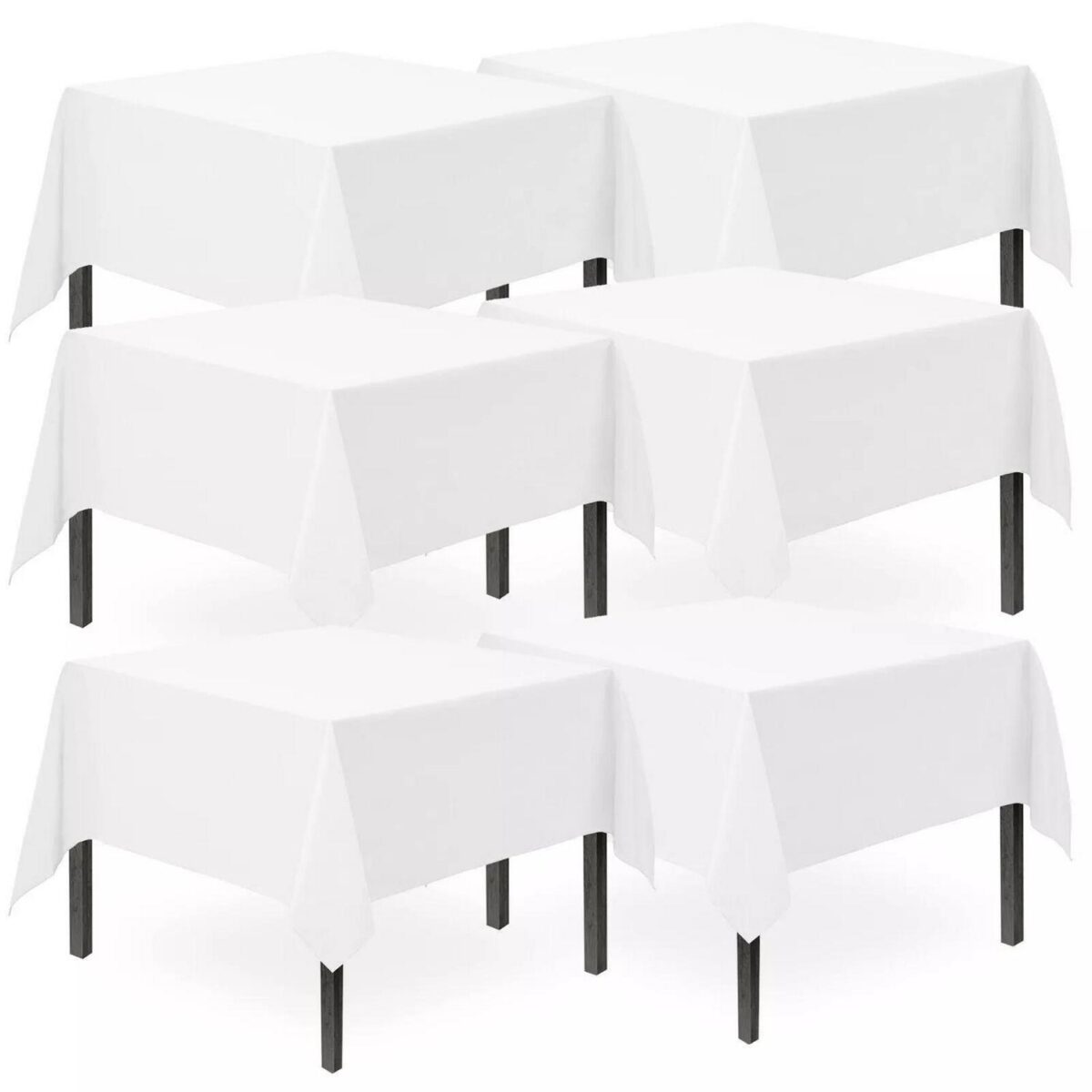 6 White Plastic Tabl 3ff61322639c740ce4f0f133792f6364