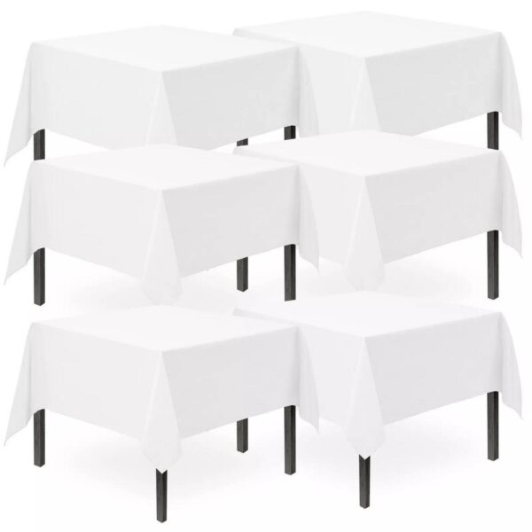 6 White Plastic Tabl 3ff61322639c740ce4f0f133792f6364