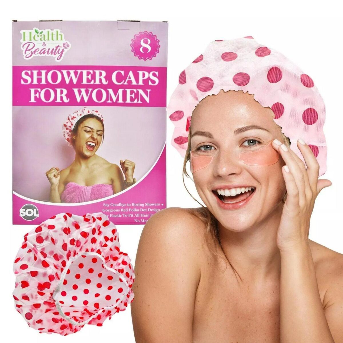 8pk Shower Caps For 76540e7a911c9cb027dcd3d420e98701