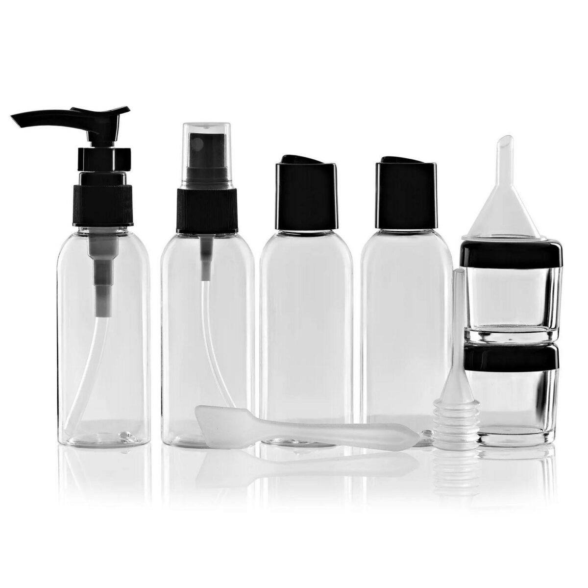 9 Piece Clear Travel 988deb6a7bad37dc7146d7ce42c8ea95