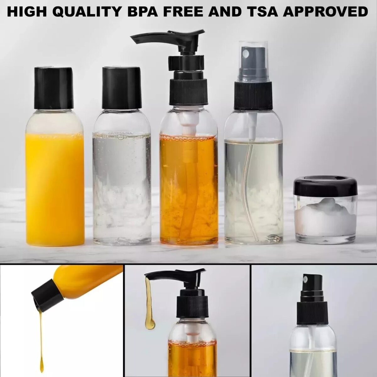 9 Piece Clear Travel e16a63db68a84e05c5efb6011d04a912