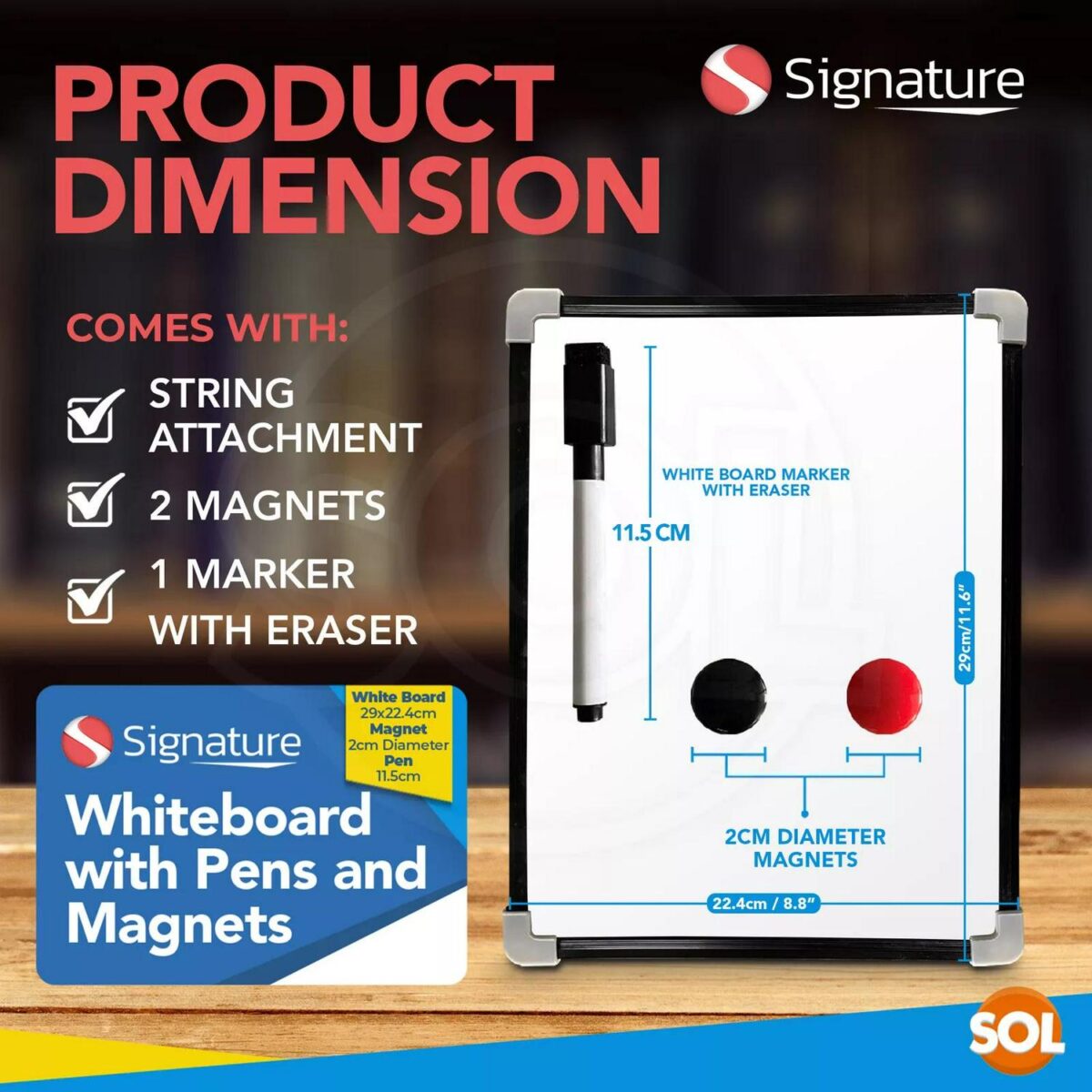 A4 Magnetic Whiteboa 4e84d0b5253b91be94a0cbd877a581ad