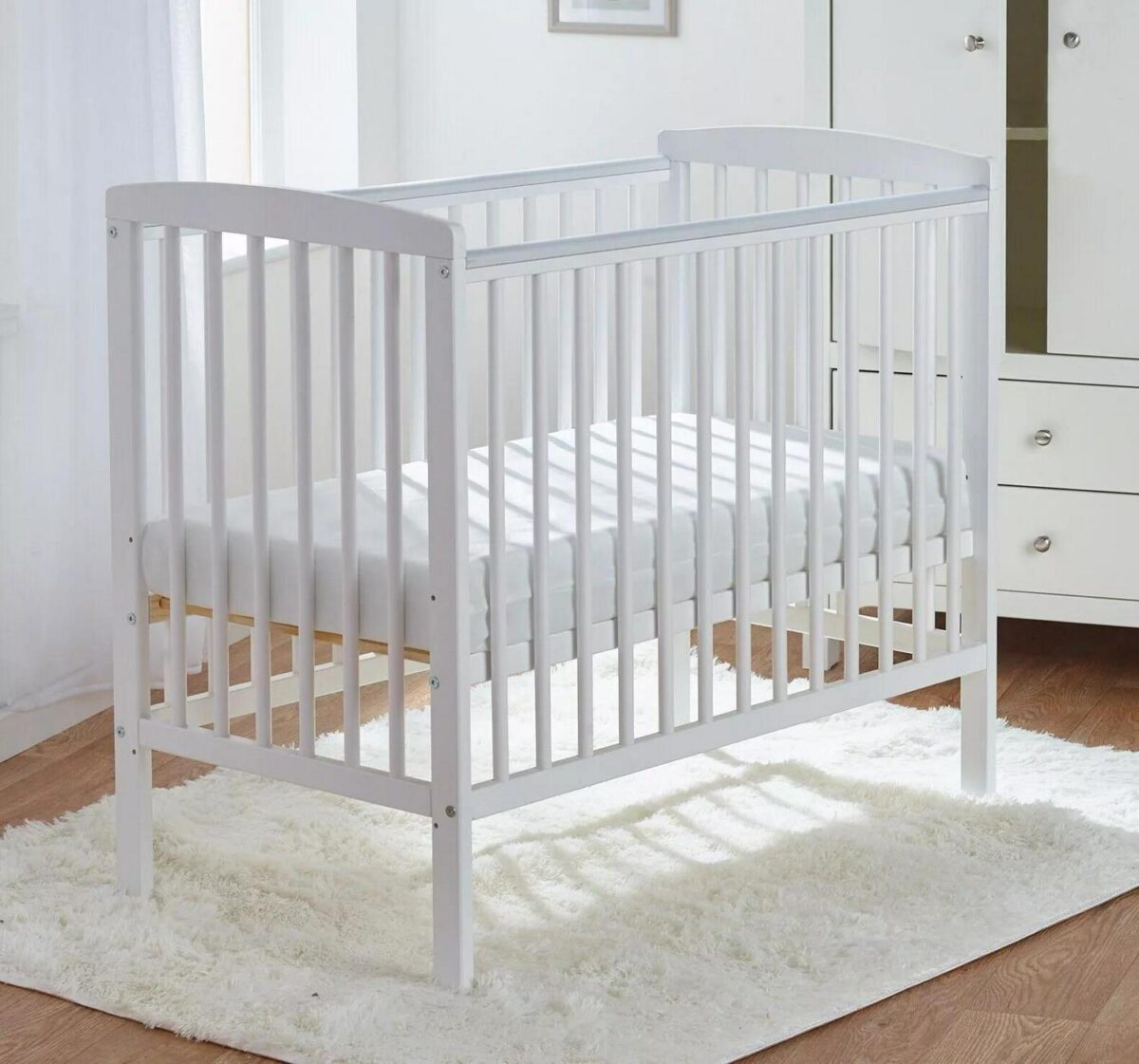 Baby Compact Cot Whi 55ffe771a52f05e564fe37cb5f14fc88