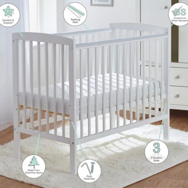Baby Compact Cot Whi 88d5f443197101b3583c014ff871ad25