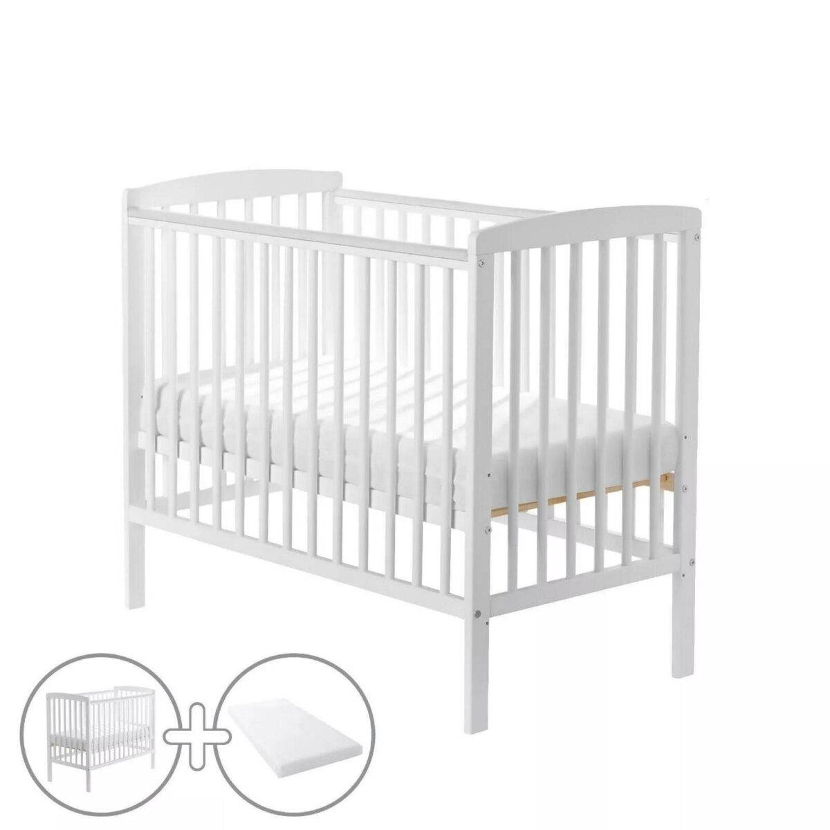 Baby Compact Cot Whi b2cf1e11e333b92dc7ac5333b7a47701