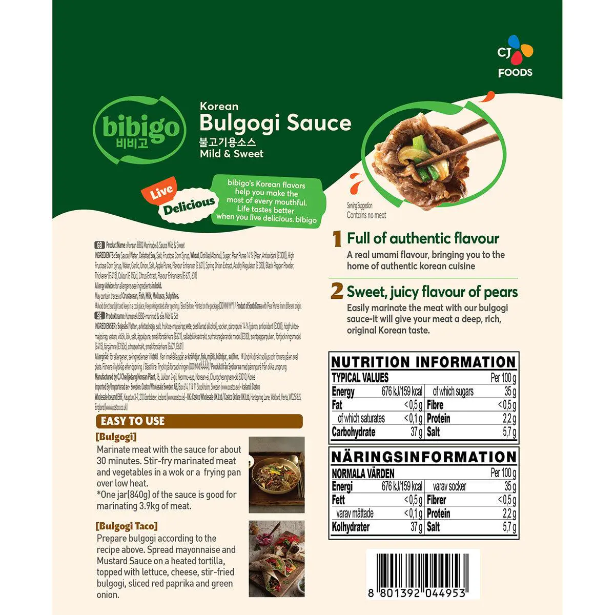 Bibigo Korean Bulgog adeea4c4fddf40a32f6d35f379c95270