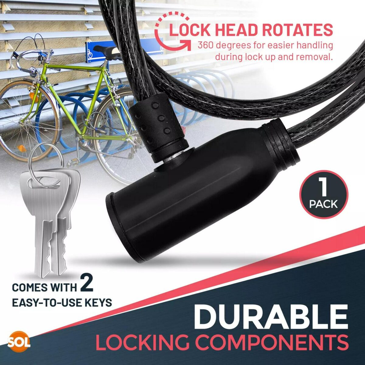 Bike Lock Cable with 1eb528932b79de9dbe586a6ffe5edab9
