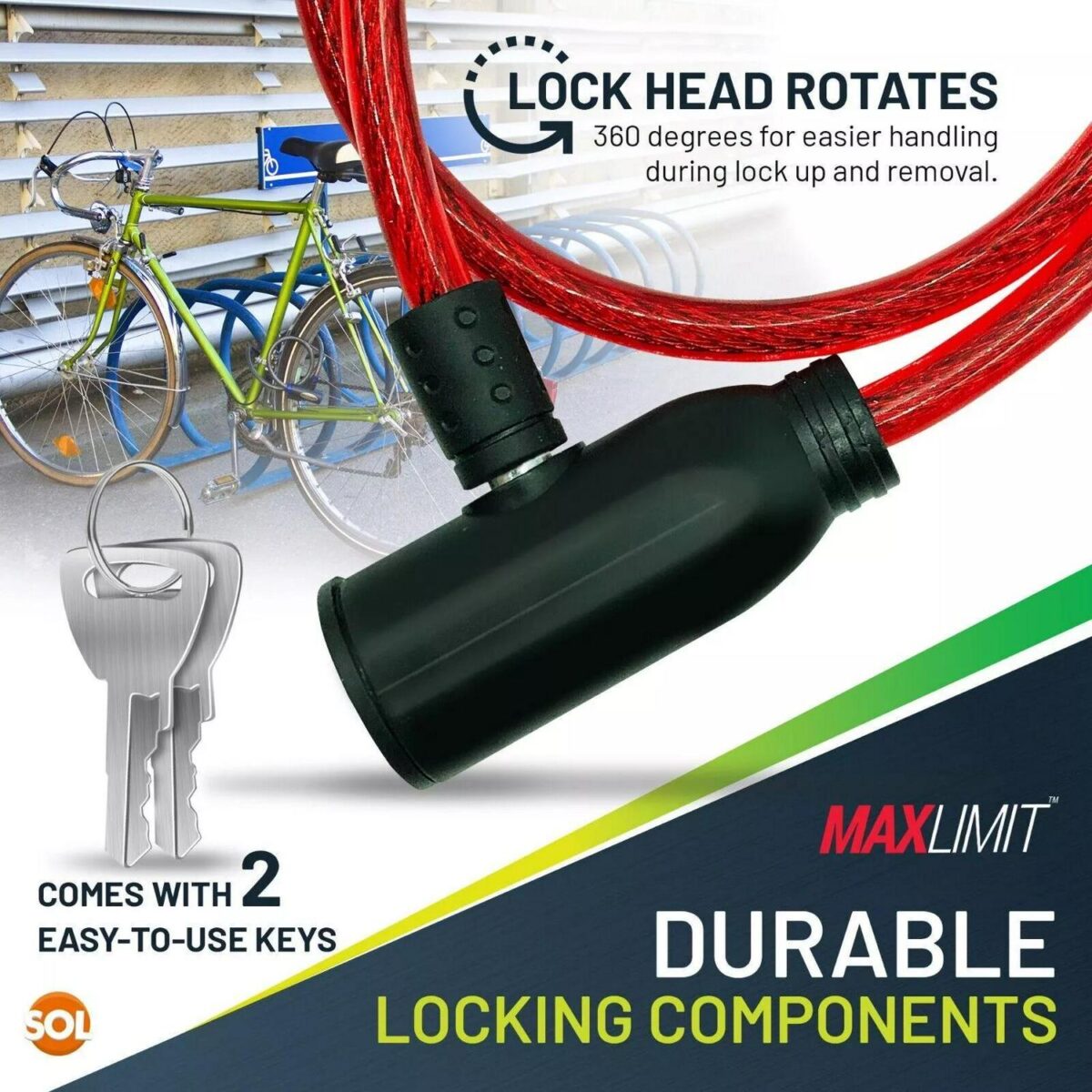 Bike Lock Cable with 53d2b128f02aa48bf307651bed4e4edf
