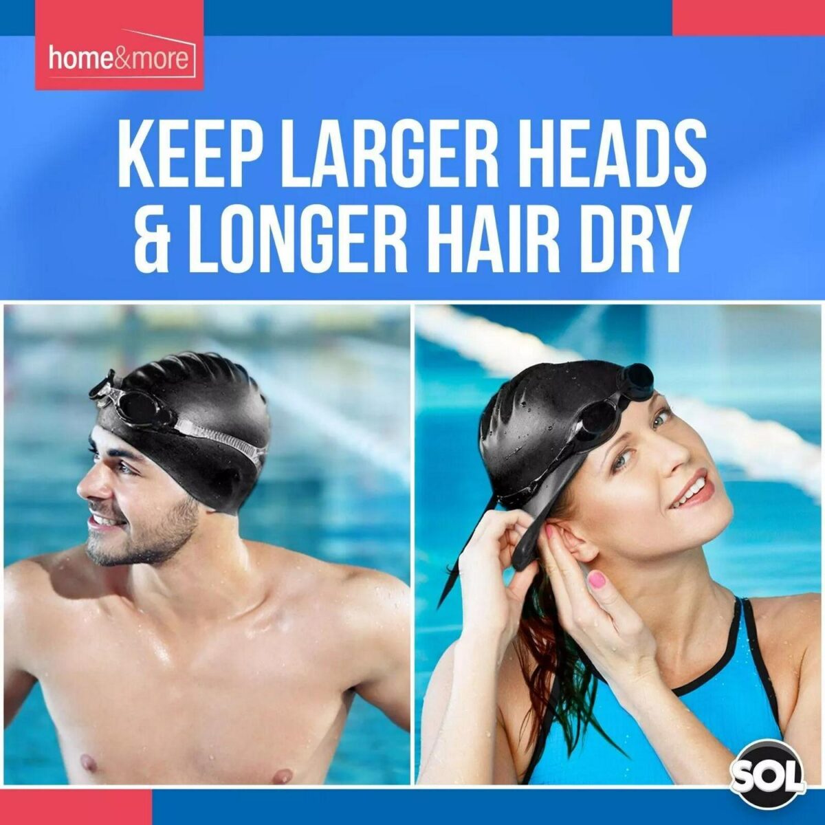 Black Swimming Cap A c892c66dcff4742add80eb7b640d6518