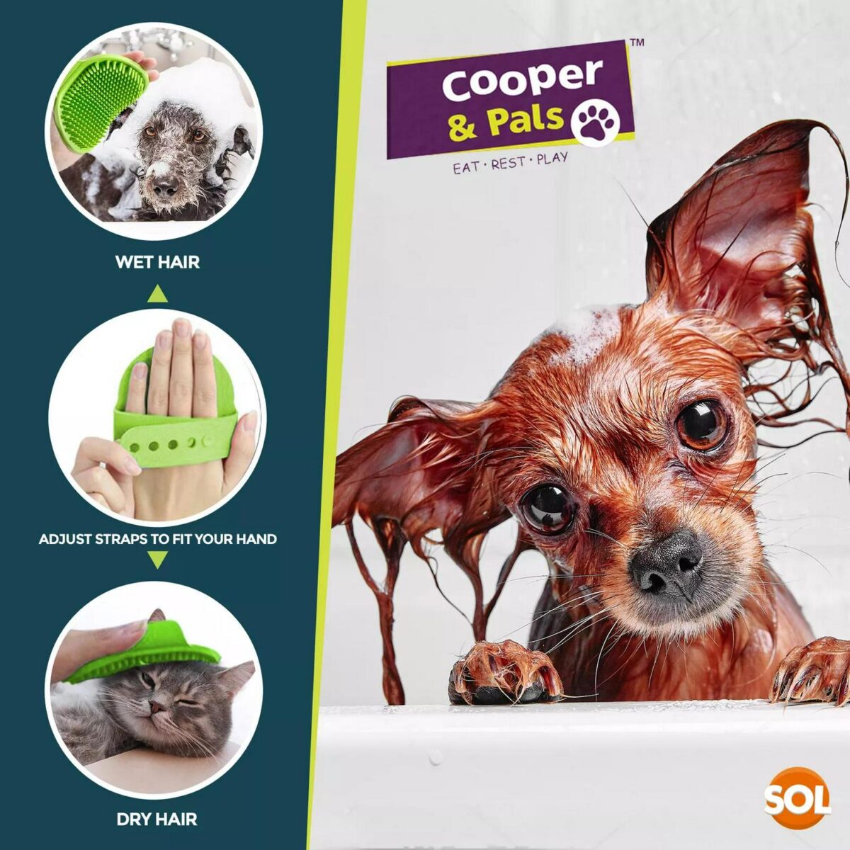 Dog Grooming Mitt Pe 6bd864f1e8b7342be7fed103821e5ee4