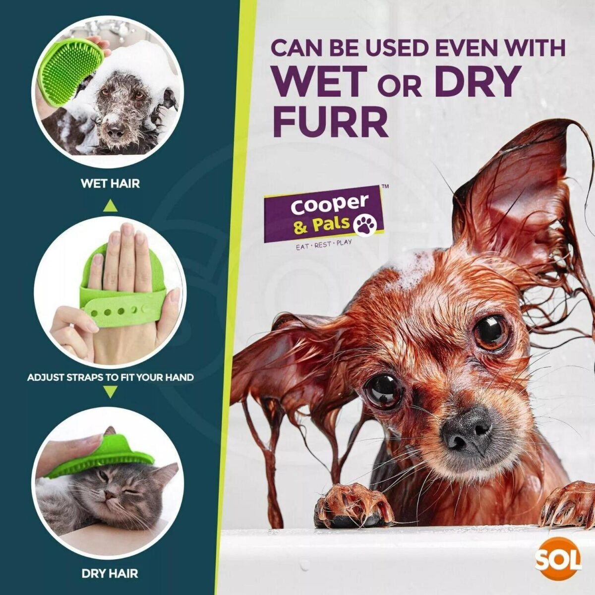 Dog Grooming Mitt Pe a33b2a50647d085b44745a9c1c17a141
