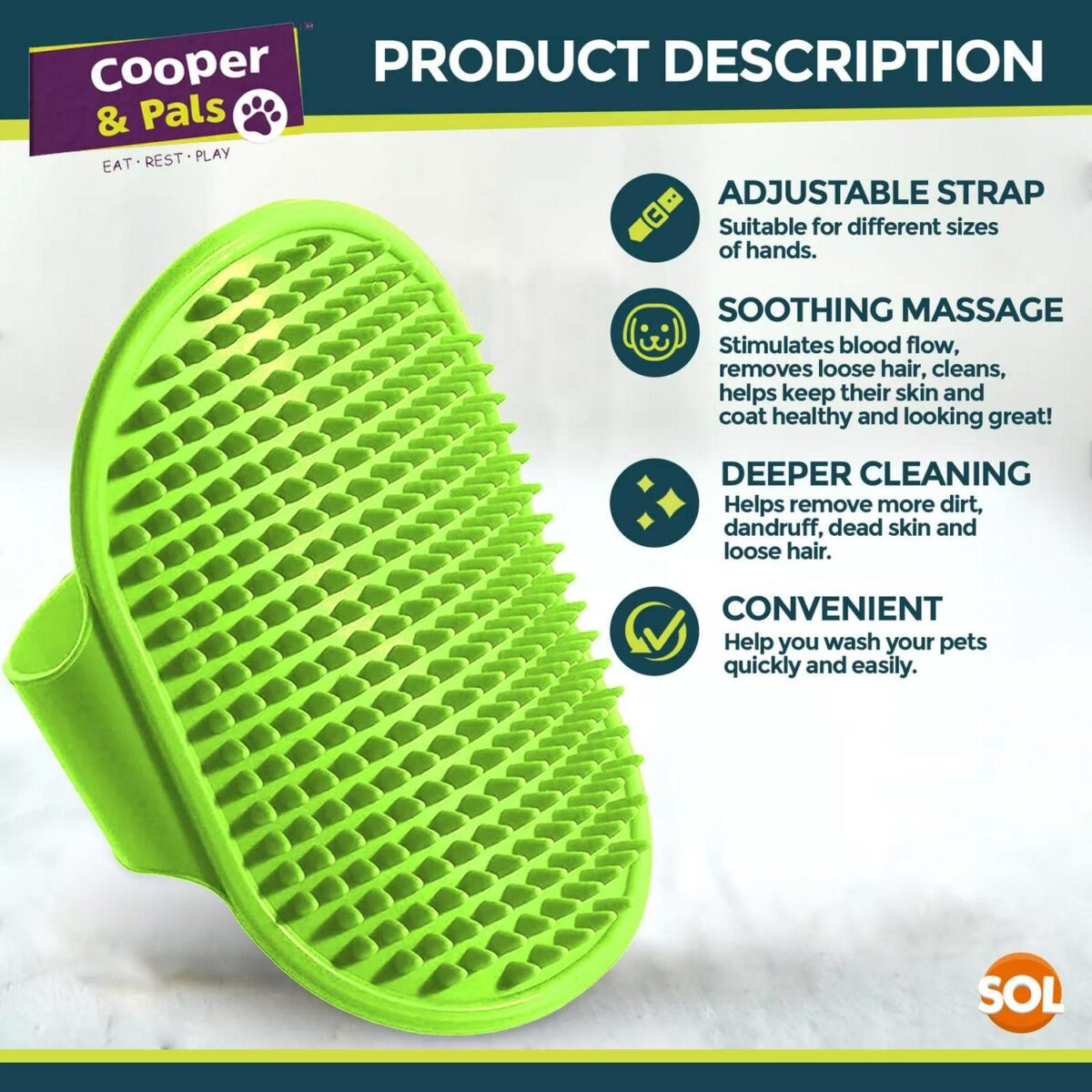 Dog Grooming Mitt Pe a552169a801772ea6808e82eaf0c3717