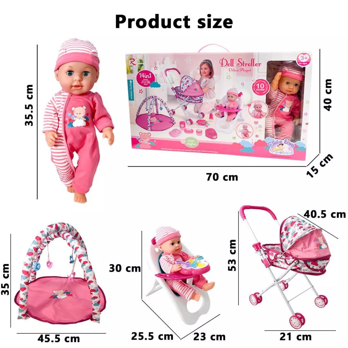 Doll Stroller Set fo 72ea4abc0f14df1d2bb7e1314abd384d
