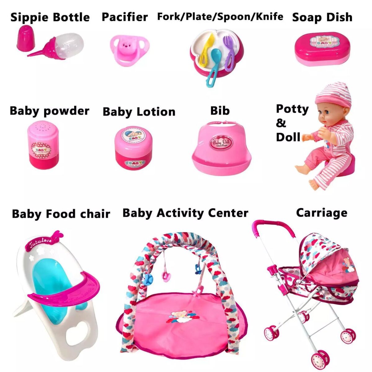 Doll Stroller Set fo e3582d6357b354add5ab6c973c15f477