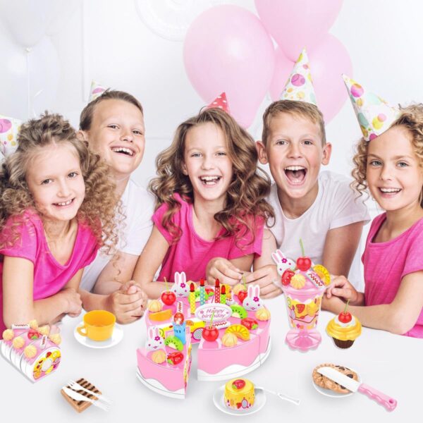 Educational Cake Playset DIY Kitchen Set Light Sounds Pretend Play Birthday Cake