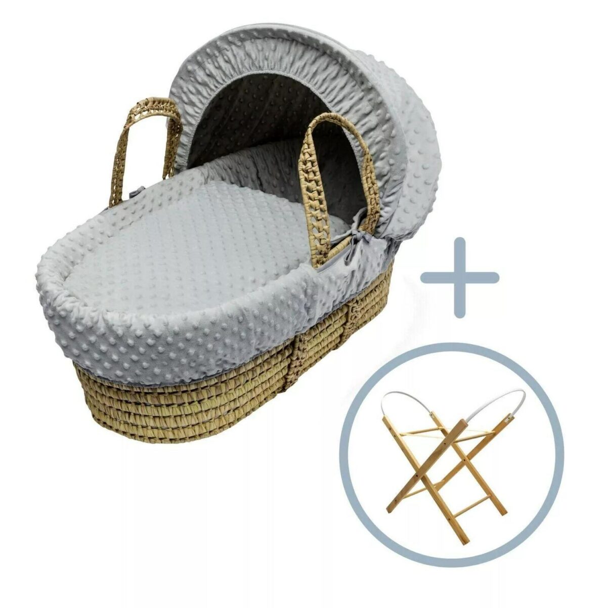 Grey Moses Basket wi 1f27f0eefb0e8f71235cf27e85ba45bc