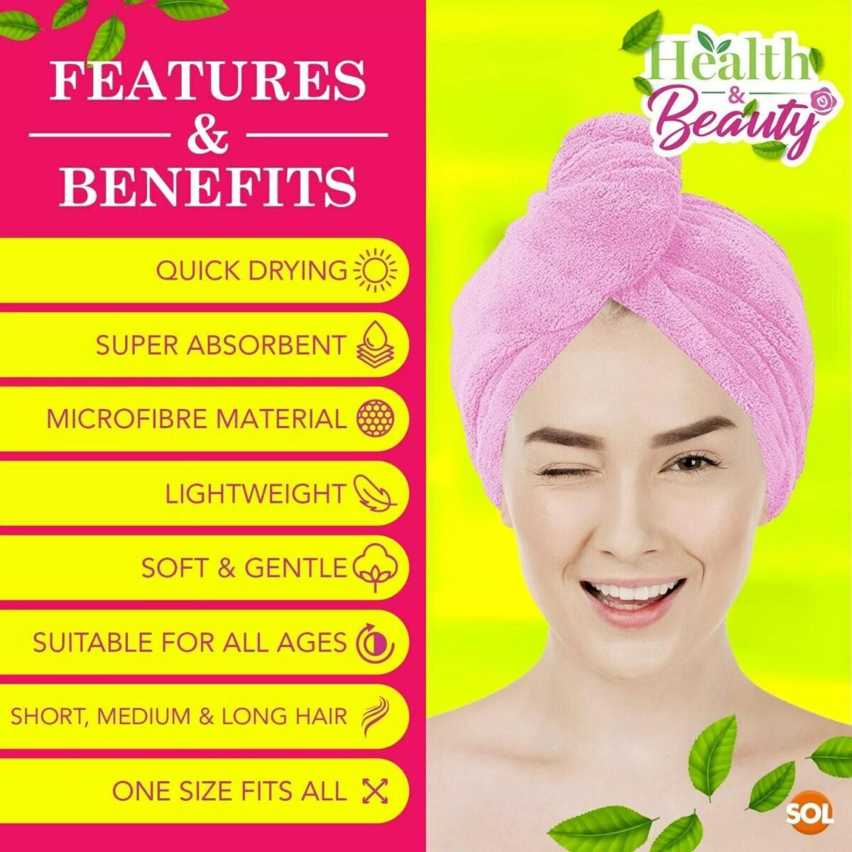 Hair Turban Towel Mi 6ff7d596ba2a6d850c6f99b37680f231