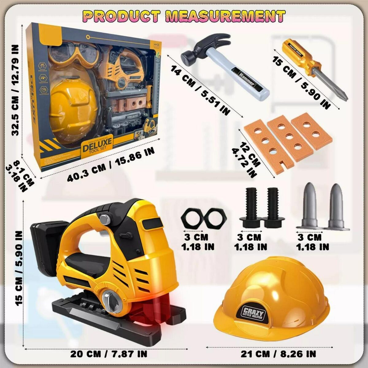 Kids 14 PCs Tool Kit 02d3d32485cf35b8c596b0140fd799f8
