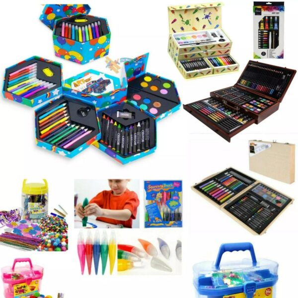 Kids Art and Craft Set Artist Box Crayons Pens Paints Pencils Drawing Creative Fun
