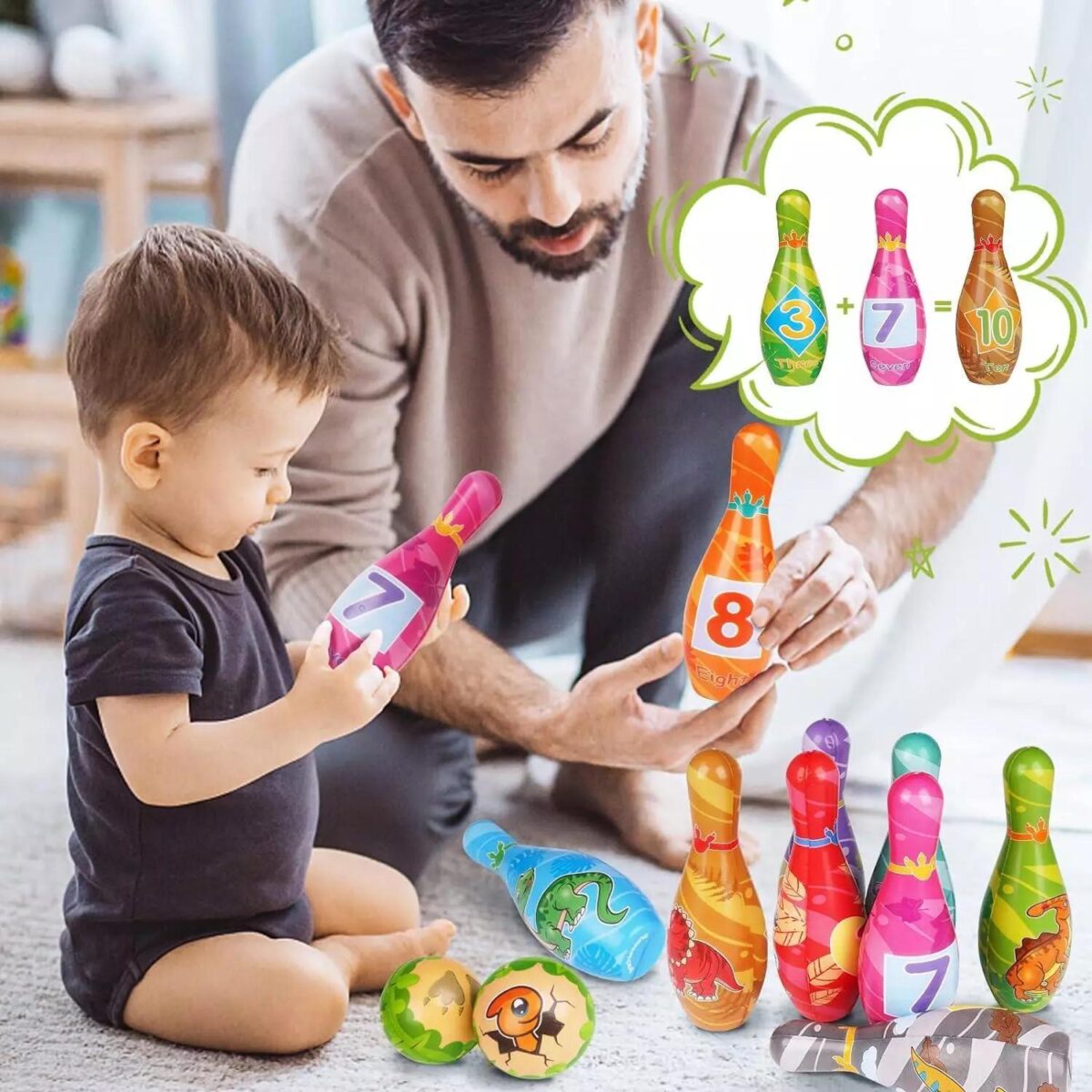 Kids Bowling Set Din b0642d1209cf9eeb29beb276d3d4493f
