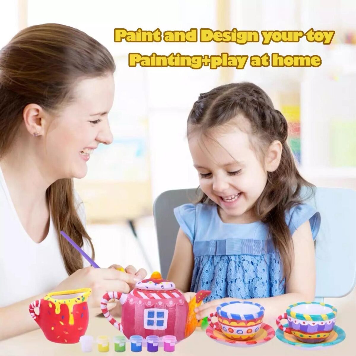 Kids Paint on Teapot b981f10765b6a3e19cbcf10c30f079ad