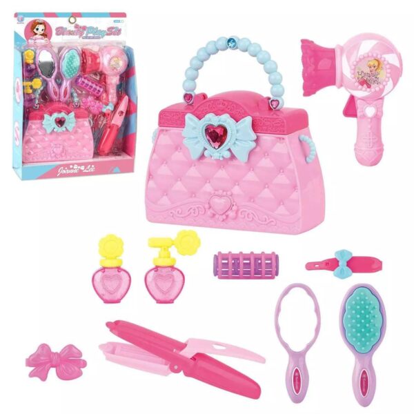 Kids pretend hairdresser sets for girls makeup set toy hair dryer