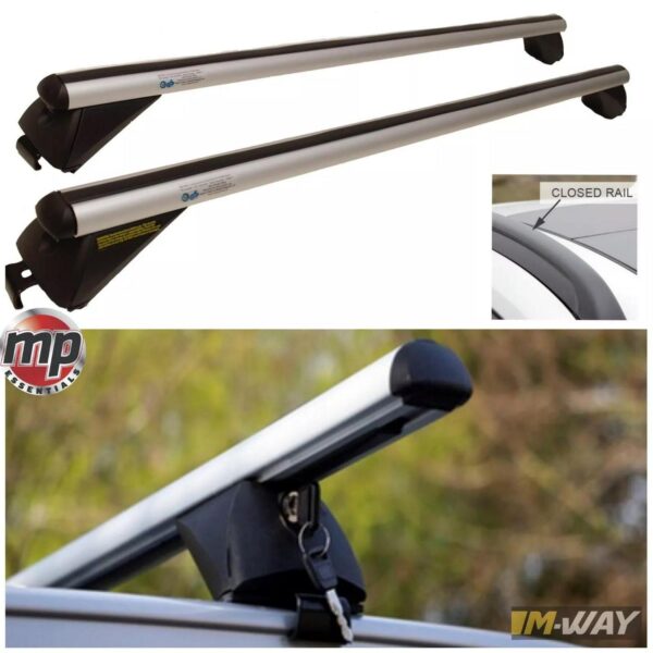 Maypole Lockable Aluminium Cross Bars for Kia Niro 2016+ (Flush Solid Roof Rail)
