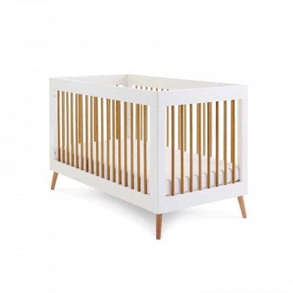 Obaby Maya Cot Bed White and Natural