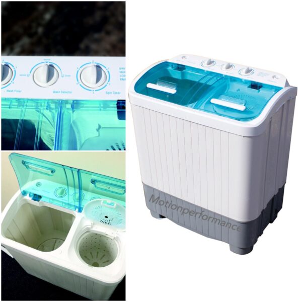 Portable Camping Caravan Travel 3.5kg Washing Machine and 2.5kg Spin Dryer Drying
