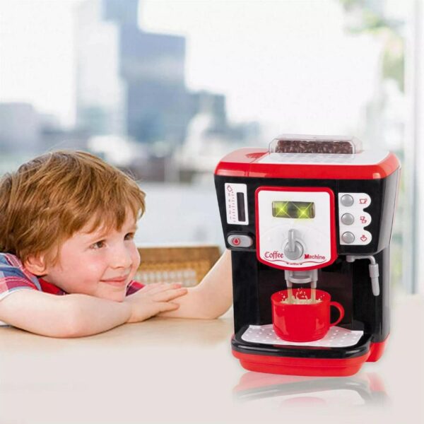 Pretend Play Interactive Imagination Light and Sound Coffee Maker Playset Toy