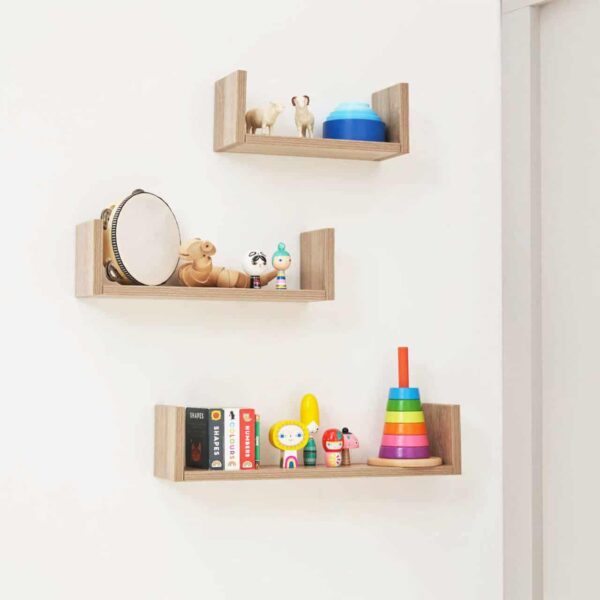 Tutti Bambini Modena Nursery Room Set of 3 Shelves Oak