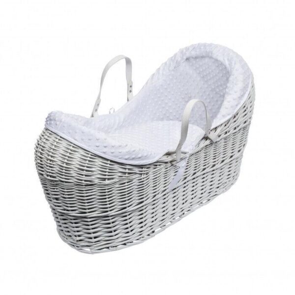 White Dimple White Pod Moses Basket Soft And Breathable Baby Basket Portable Bed