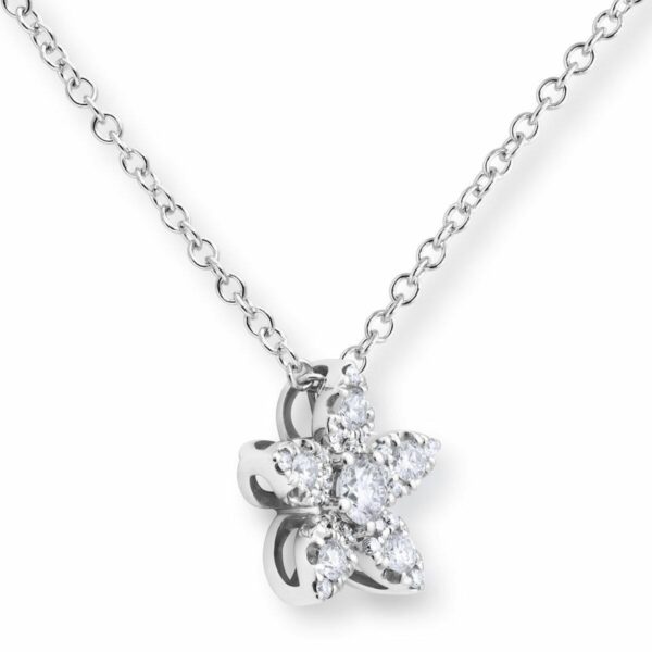 0.34ctw Round Brilliant Cut Diamond Pendant, 18ct White Gold