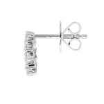 0.39ctw Round Brilliant Cut Diamond Circle Stud Earrings, 18ct White Gold - Image 4