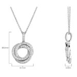 0.39ctw Round Brilliant Cut Diamond Knot Pendant, 18ct White Gold - Image 5