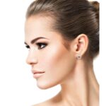 0.39ctw Round Brilliant Cut Diamond Circle Stud Earrings, 18ct White Gold - Image 2