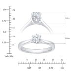 0.50ct Round Brilliant Cut Diamond Solitaire Ring, Platinum - Image 5