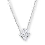 0.50ctw Round Brilliant Cut Diamond Quatrefoil Pendant, 18ct White Gold - Image 3