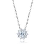 0.50ctw Round Brilliant Cut Diamond Pendant, 14ct White Gold