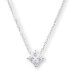 0.50ctw Round Brilliant Cut Diamond Quatrefoil Pendant, 18ct White Gold
